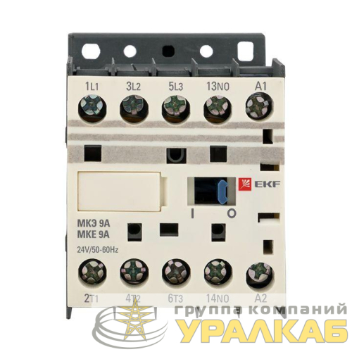 Мини-контактор МКЭ 9А кат. 24В AC 1НО PROxima EKF 