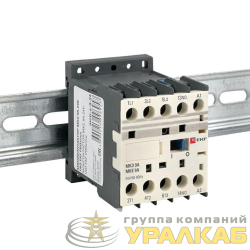 Мини-контактор МКЭ 9А кат. 24В AC 1НО PROxima EKF 