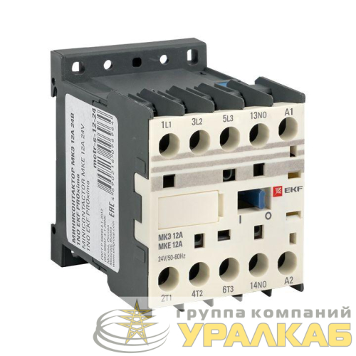 Мини-контактор МКЭ 12А кат. 24В AC 1НО PROxima EKF 
