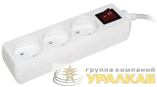 Удлинитель 3х5м без заземл. 10А IP20 У3К 2P 250В 2х0.75 с выкл. IEK 