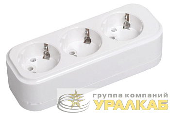 Колодка удлинителя 3-м 16А Classic К03 2P+PE 250В IEK 
