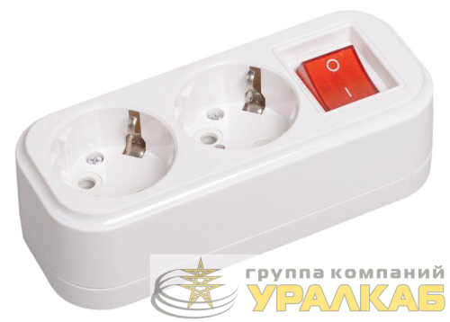 Колодка удлинителя 2-м 16А Classic К02В 2P+PE 250В с выкл. IEK 