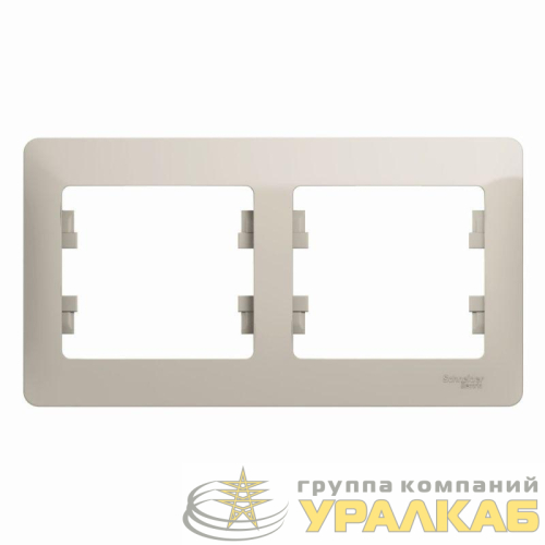 Рамка 2-м Glossa горизонт. молоч. SE 