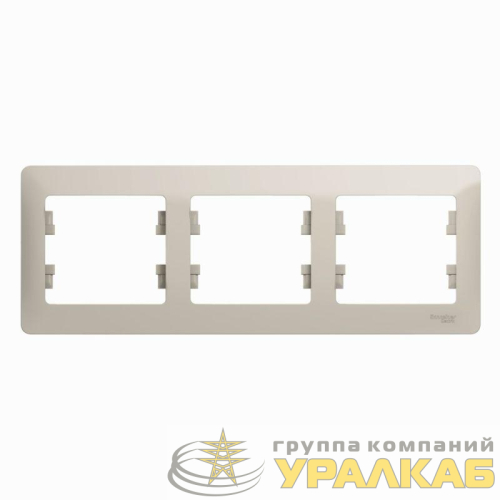 Рамка 3-м Glossa горизонт. молоч. SE 