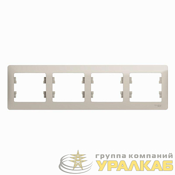 Рамка 4-м Glossa горизонт. молоч. SE 