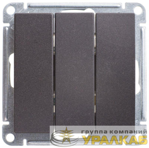 Выключатель 3-кл. СП W59 10А IP20 10AX механизм черн. бархат SE 