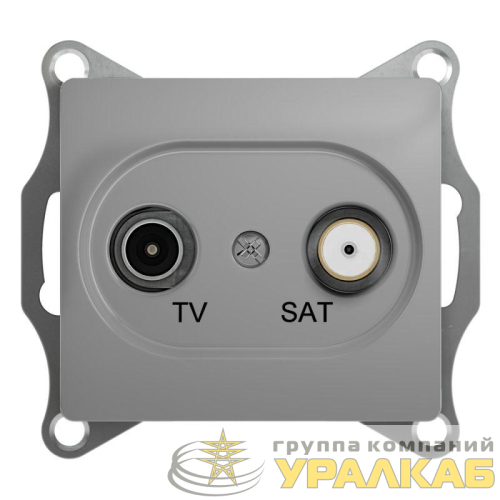 Розетка телевизионная оконечная TV/SAT 2-м СП Glossa 1дБ механизм алюм. SE 