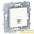 Розетка телефонная 1-м Unica New RJ11 4 контакт. механизм бел. SchE 