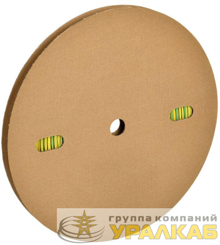 Трубка термоусадочная тонкостен. ТТУ нг-LS 40/20 желт./зел. (уп.50м) IEK 