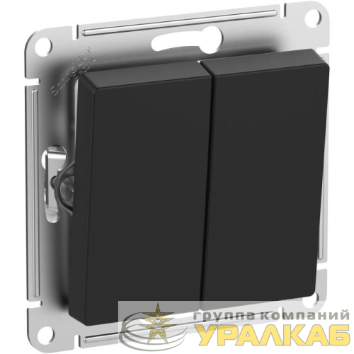 Выключатель 2-кл. Atlasdesign Aqua IP44 (сх. 5) 10AX механизм карбон SE 