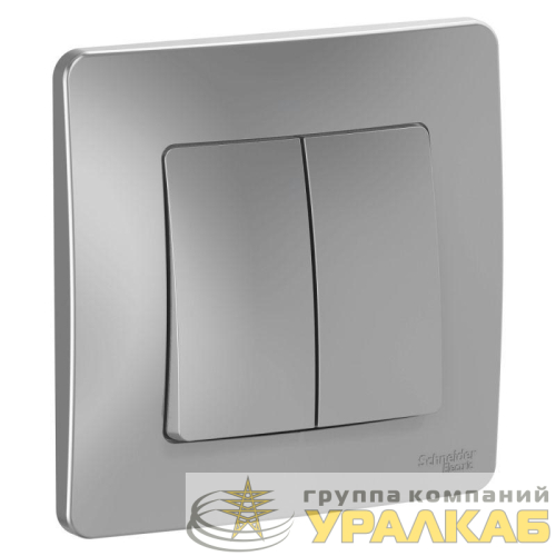 Переключатель проходной 2-кл. СП Blanca 10А IP20 (сх. 6+6) 250В алюм. SE 
