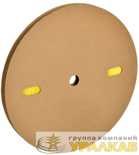 Трубка термоусадочная тонкостен. ТТУ нг-LS 28/14 желт. (уп.50м) IEK 