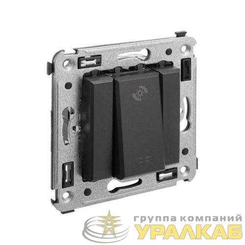 Диммер кнопочный СП для LED ламп Avanti "Черный матовый" DKC 