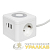 Удлинитель "Куб" 2х1.3м 2USB 2.4А+Type C + Ночник 1кв.мм EKF 