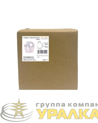 Плафон 34-301-Ф127/в42 "Ладера" рифл. косой перламутр. ИМ Элетех 