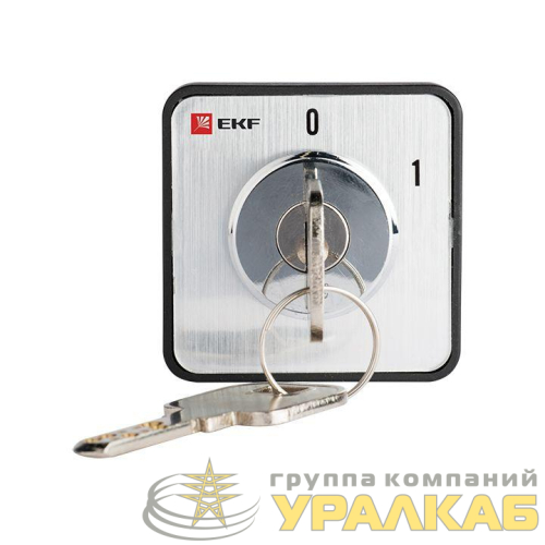 Переключатель кулачковый ПК-1-112 2п 10А "0-1" с ключом EKF 