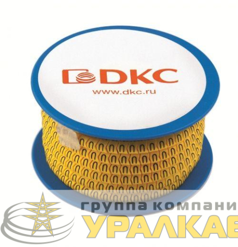 Колечко маркировочное "V"1.3-3мм черн./желт. (уп.1000шт) DKC 