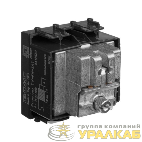 Розетка телевизионная TV/FM/SAT 2мод. Avanti "Черный матовый" модульная DKC 