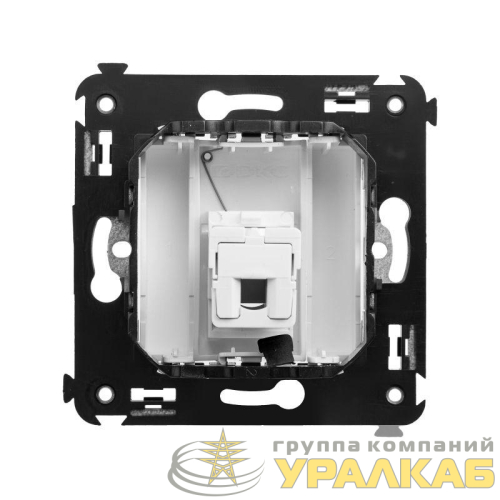 Розетка телефонная 1-м СП Avanti "Белое облако" RJ12 DKC 