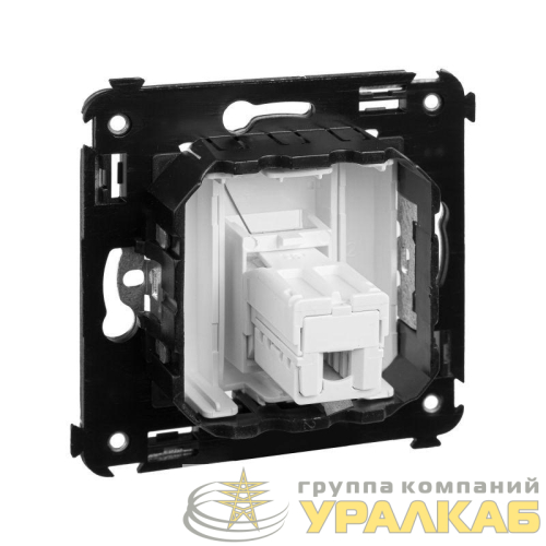 Розетка телефонная 1-м СП Avanti "Белое облако" RJ12 DKC 