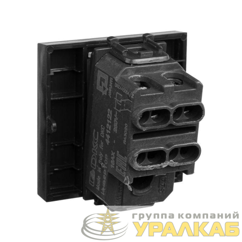 Инвертор модульный 1-кл. 2мод. Avanti "Черный матовый" DKC 