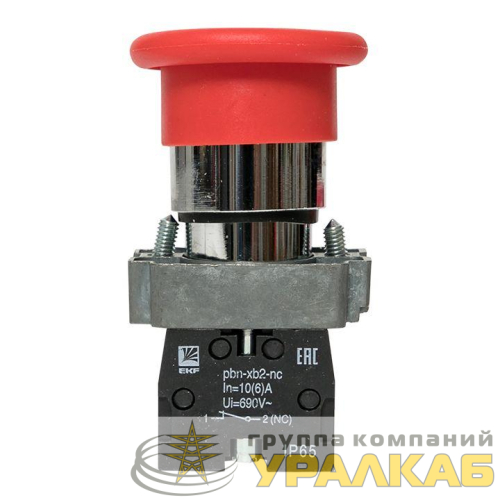 Кнопка "Грибок" BC42 NC IP65 красн. PROxima EKF 