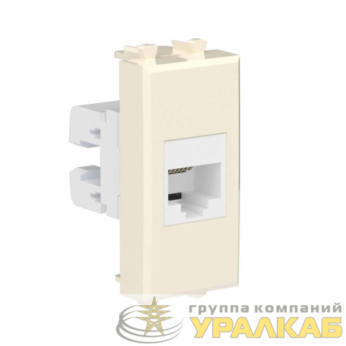 Розетка телефонная 1мод. Avanti "Ванильная дымка" RJ12 без шторок модульная механизм DKC 