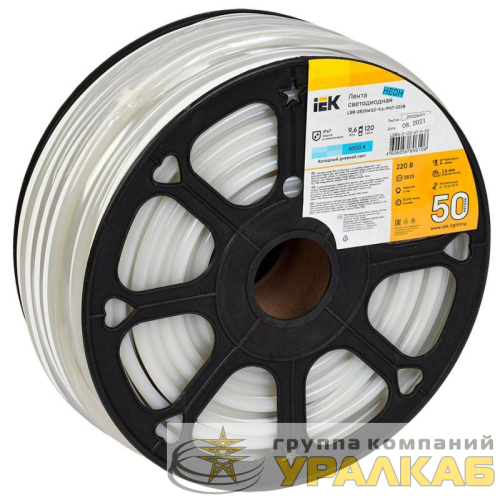 Лента светодиодная "неон" LSR-2835W120-9.6-IP67-220В (уп.50м) IEK 
