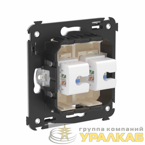 Розетка телефонная 2-м СП Avanti "Ванильная дымка" RJ12 без шторок механизм DKC 