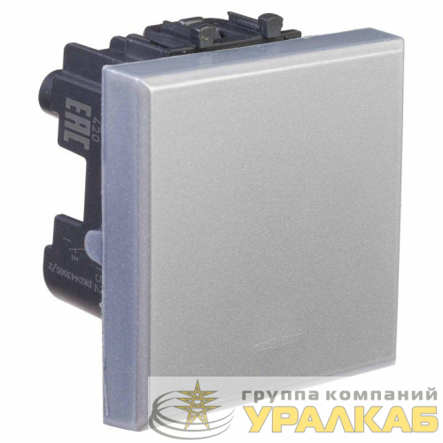 Кнопка 1-кл. 2мод. Avanti "Закаленная сталь" DKC 