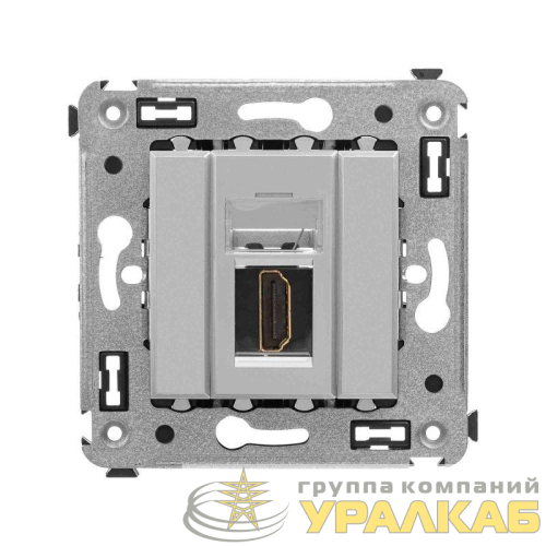 Розетка HDMI 1-м СП Avanti "Закаленная сталь" тип А-А DKC 
