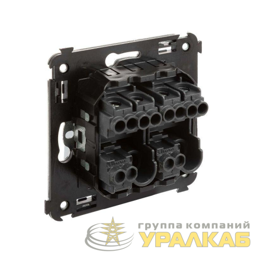 Кнопка двухклавишная СП "Avanti" "Закаленная сталь" DKC 