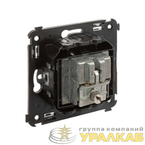 Розетка телевизионная TV/FM/SAT СП Avanti "Черный квадрат" DKC 