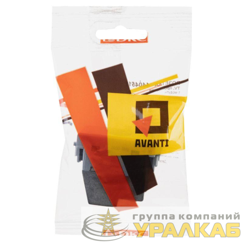 Розетка телевизионная проходная TV 1мод. Avanti "Закаленная сталь" DKC 