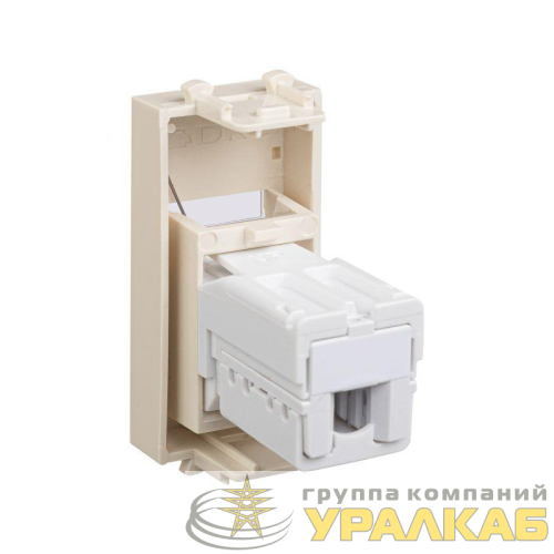 Розетка телефонная 1мод. Avanti "Ванильная дымка" RJ12 модульная DKC 