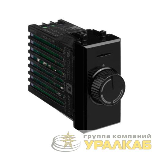 Диммер 1мод. 16А поворотный Avanti "Черный квадрат" DKC 