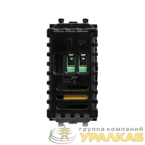 Диммер 1мод. 16А поворотный Avanti "Черный квадрат" DKC 