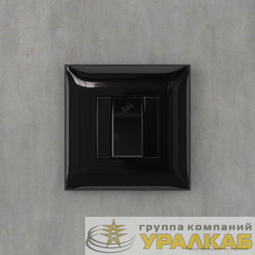 Диммер кнопочный СП Avanti "Черный квадрат" DKC 