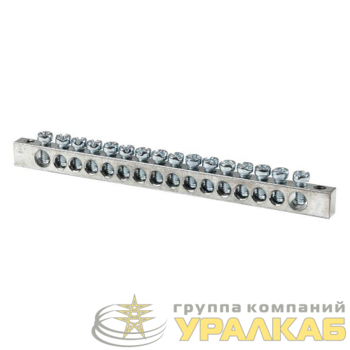 Шина PEN "ноль-землядюйма 6x9 16 отвер. цинк крепеж по краям EKF 