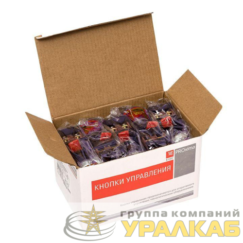 Кнопка "Грибок" AELA-22 NO+NC 220В с подсветкой красн. PROxima EKF 