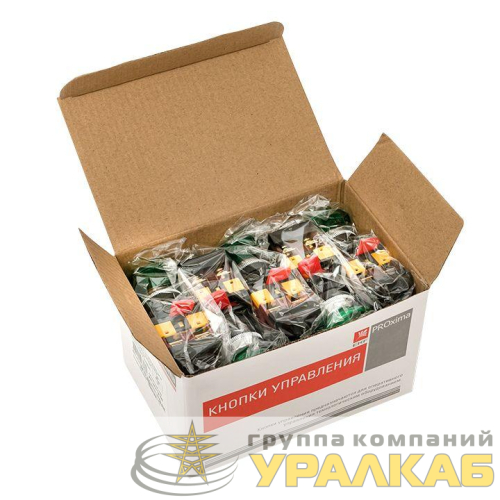 Кнопка "Грибок" AELA-22 NO+NC 220В с подсветкой зел. PROxima EKF 