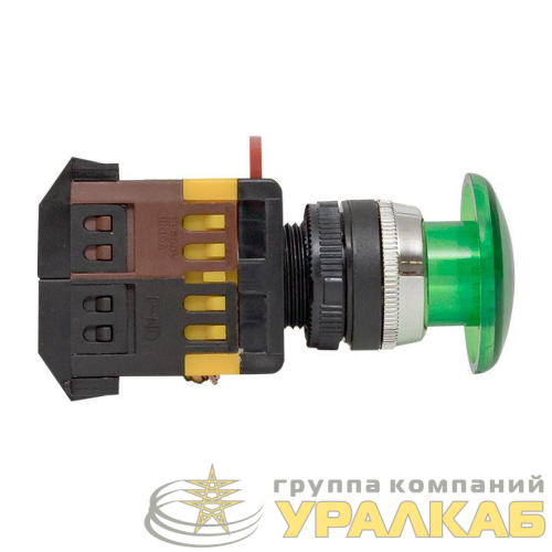 Кнопка "Грибок" AELA-22 NO+NC 220В с подсветкой зел. PROxima EKF 