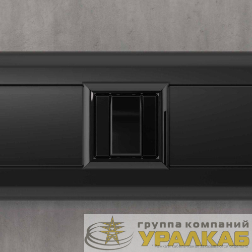 Выключатель модульный 1-кл. 1мод. Avanti "Черный квадрат" 16А IP20 черн. DKC 