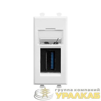 Розетка USB 3.0 1мод. Avanti "Белое облако" тип А-А модульная DKC 