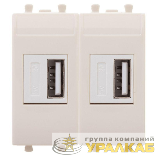 Устройство зарядное USB 2.1А 2мод. Avanti "Ванильная дымка" DKC 