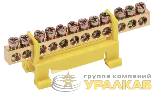 Шина PE "земля" на DIN-изол. "Стойка" ШНИ 6х9-12-С-Ж IEK 