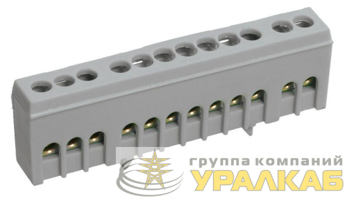 Шина L "фаза" в корп. изоляции на DIN-рейку ШНИ-6х9-12-К-Ср IEK 