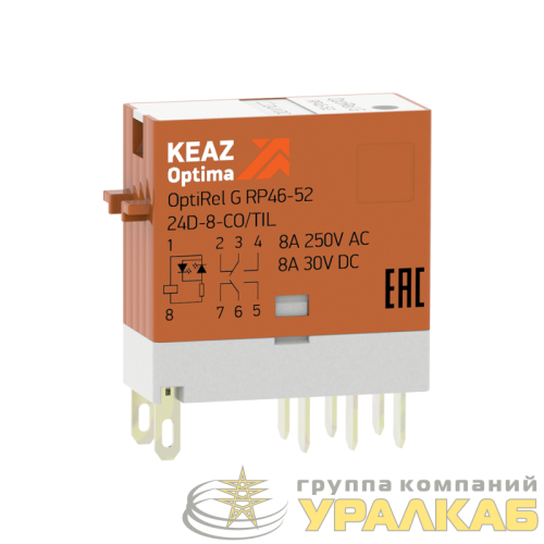 Реле промежуточное OptiRel G RP46-52-230-8-CO-S/TIL КЭАЗ 