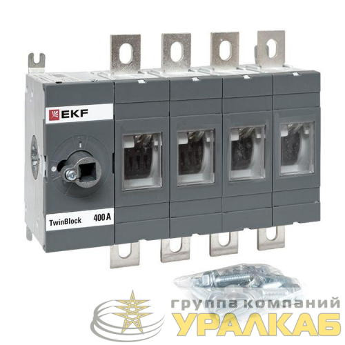 Рубильник 4п 400А без рукоятки управления TwinBlock EKF 