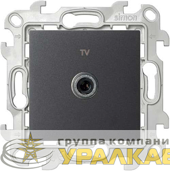 Розетка телевизионная одиночная TV СП Simon 24 IP20 механизм графит Simon 